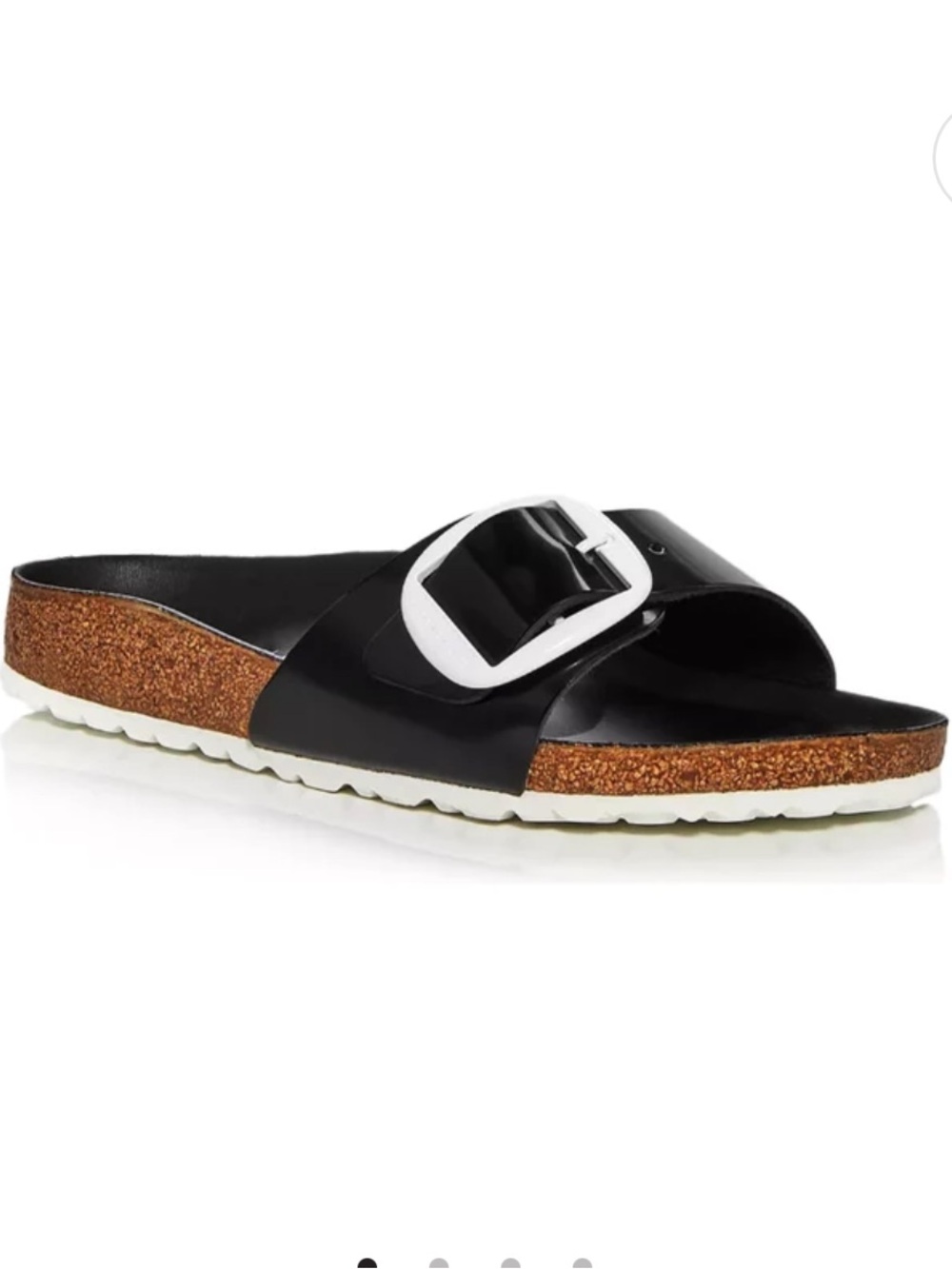 New Birkenstock Madrid Big Buckle Slide Sandal Black 7
